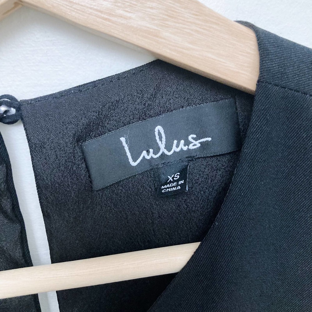 Lulu's My Dear Pleated Sleeveless Romper XS Black - Picture 7 of 9